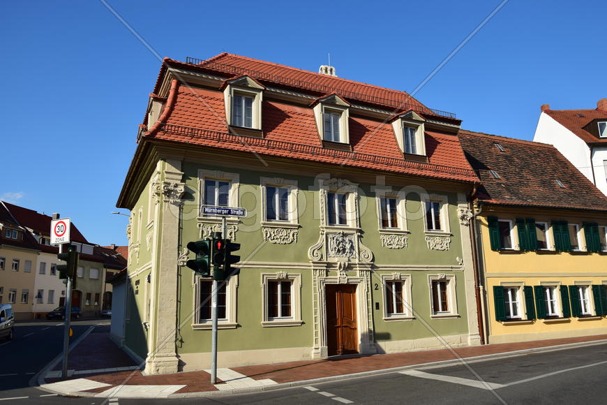 Германия - город Бамберг. Жилые дома 