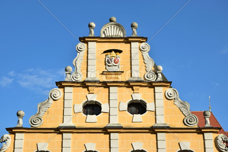 Германия - город Бамберг. Фасад старинного здания