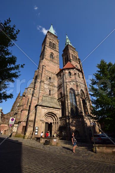 Германия - город Нюрнберг. Фасад исторического здания 