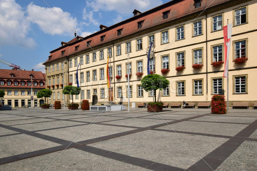 Германия - город Бамберг. Фасад здания 