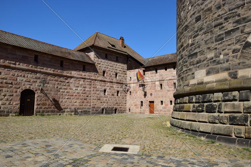 Германия - город Нюрнберг. Фасад крепости