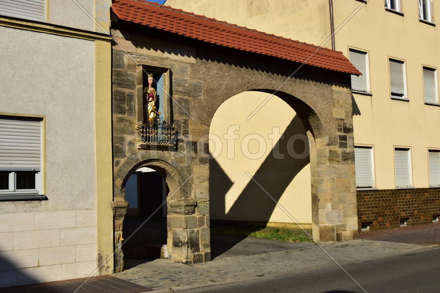 Германия - город Бамберг. Фасад здания 