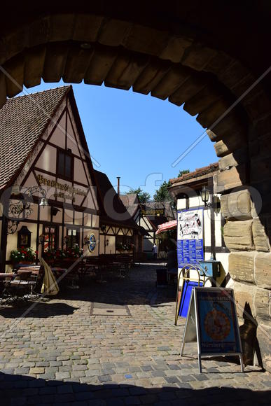 Германия - город Нюрнберг. Фасад старинного здания 