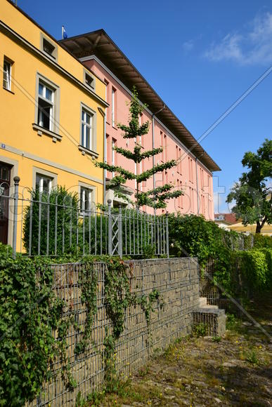 Германия - город Бамберг.Старинные жилые дома в немецком стиле 