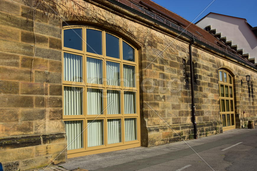 Германия - город Бамберг. Фасад здания 