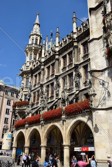 Германия. Мюнхен. Фасад старинного здания 