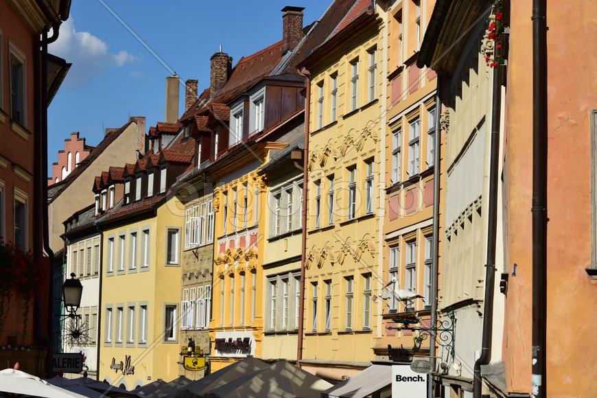 Германия - город Бамберг. Жилые дома 