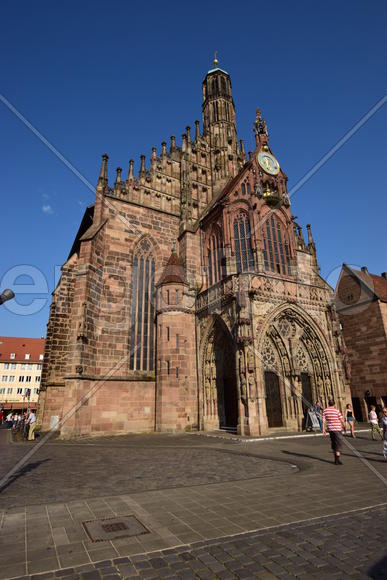 Германия - город Нюрнберг. Фасад исторического здания 