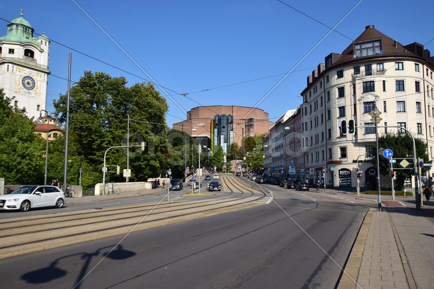 Германия. Мюнхен. Улицы города 