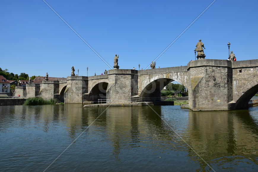 Германия - Город Вюрцбург, Каменный мост 