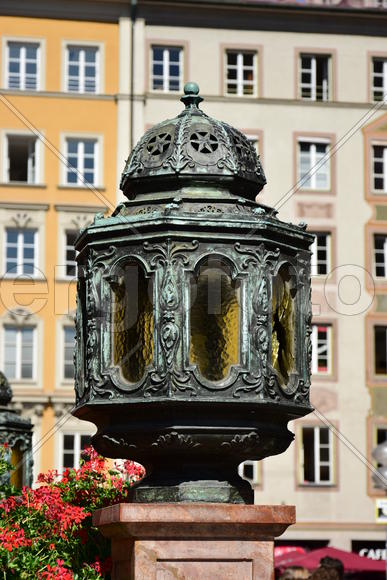 Германия. Мюнхен. Фонарь в стиле борокко 