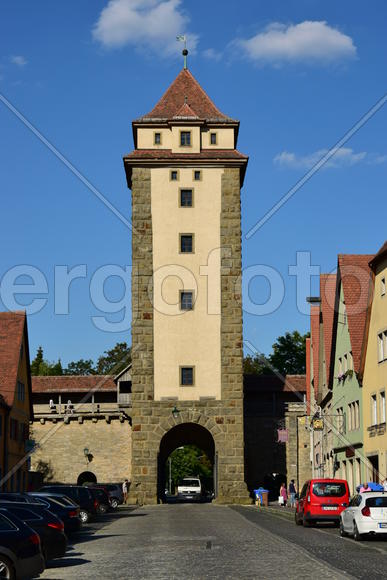 Исторический город Ротенбург в Баварии. 