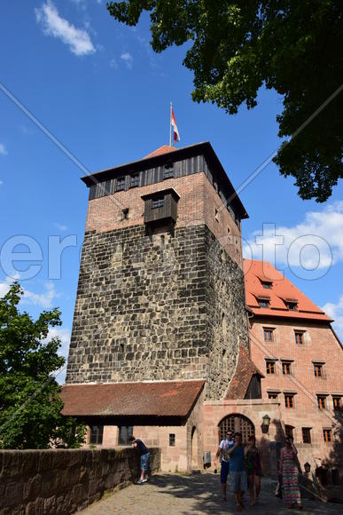 Германия - город Нюрнберг. Фасад исторического здания 