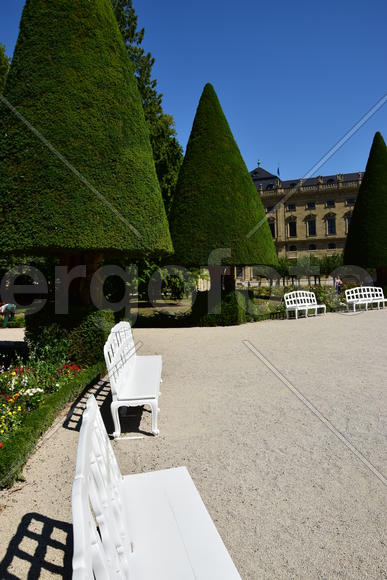 Германия - Город Вюрцбург, парк при резиденции 