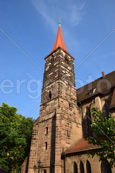 Германия - город Нюрнберг. Башня старинного замка 
