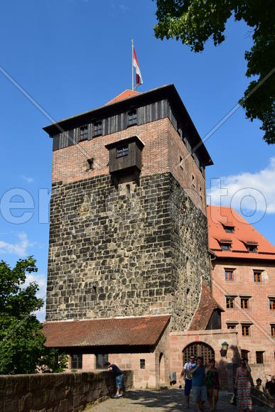 Германия - город Нюрнберг. Фасад исторического здания 