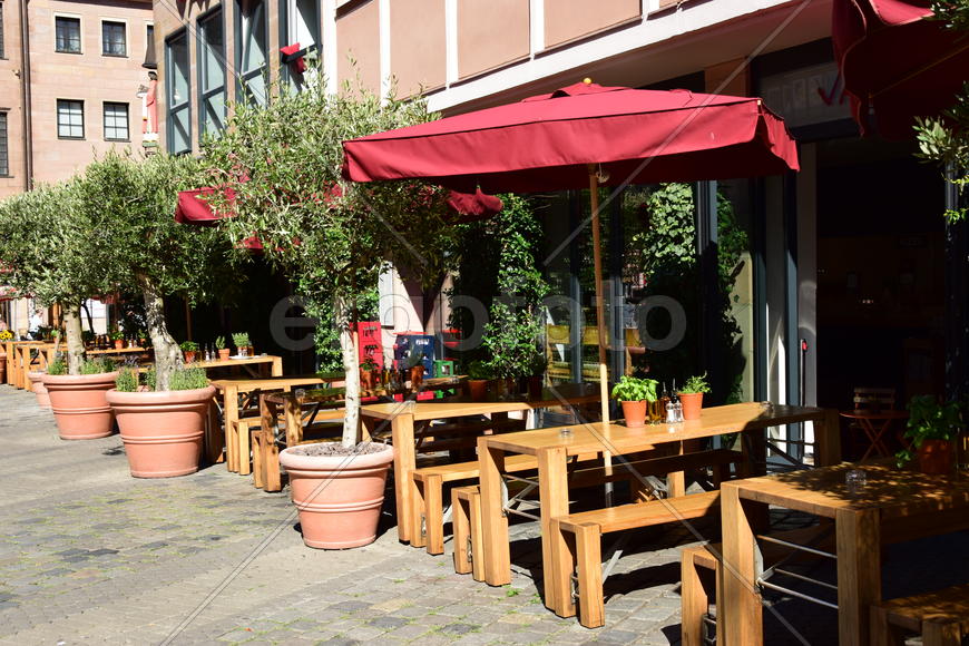 Германия - город Нюрнберг. Улицы города 