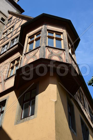 Исторический город Ротенбург в Баварии. Древнейшие здания 