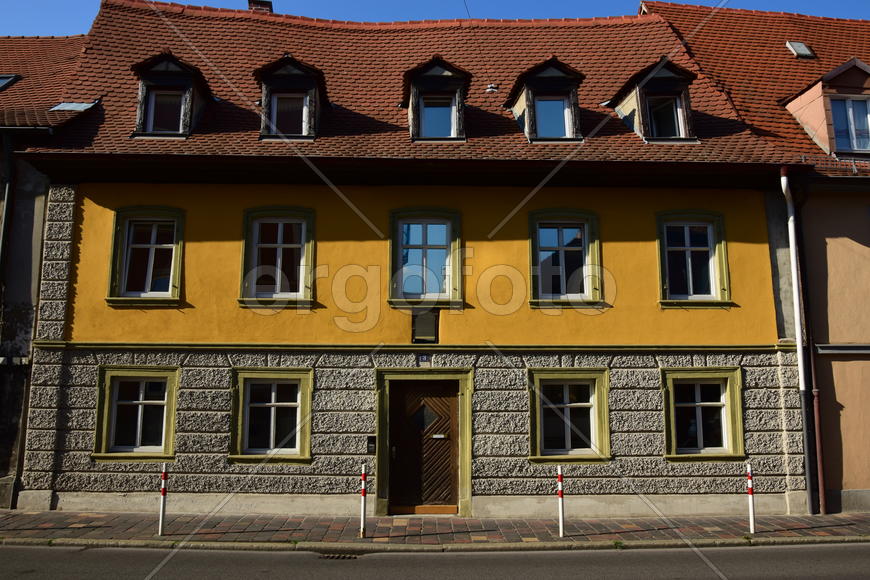 Германия - город Бамберг. Жилые дома 