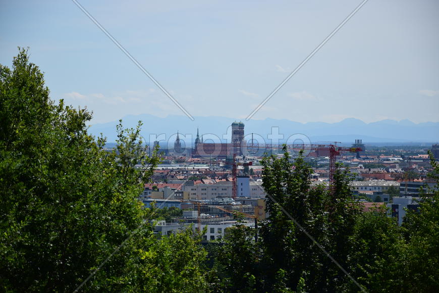 Германия, Нюрнберг. Панорамный вид на город 