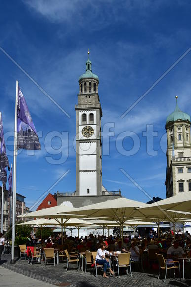 Германия, Аугсбург, башня с часами 