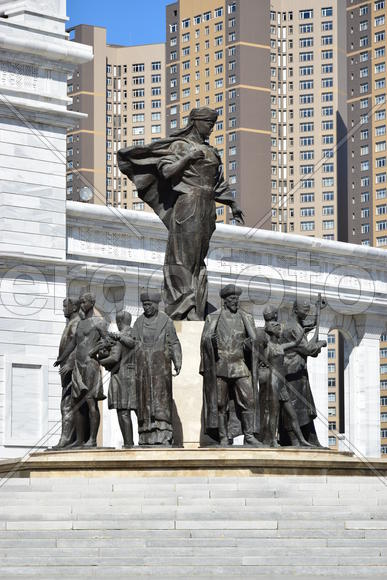 Астана - уличная скульптура. Достопримечательности Казахстана. 