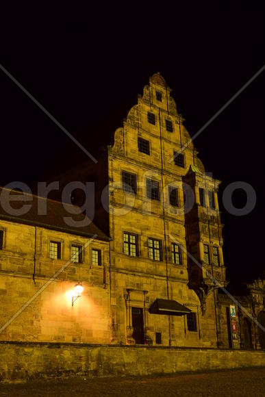 Германия - город Бамберг. Ночной город 