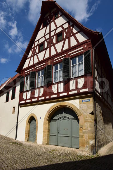 Германия - город Бамберг.Старинные жилые дома в немецком стиле 