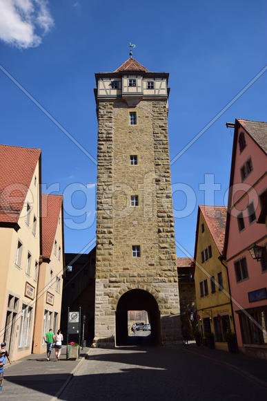 Исторический город Ротенбург в Баварии. 