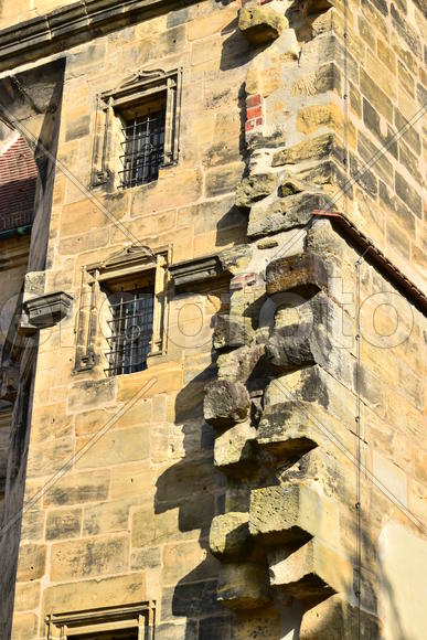 Германия - город Бамберг. Фасад старинного здания