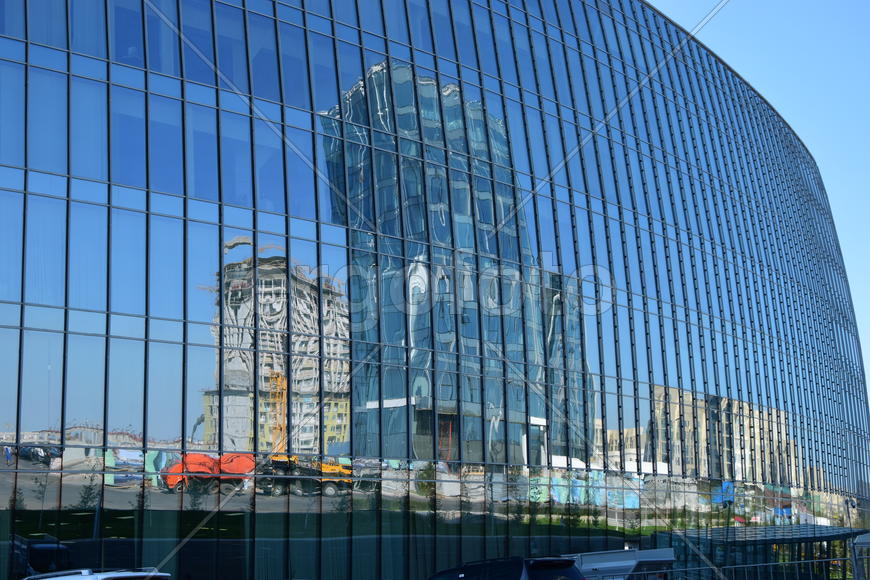 Астана - городская архитектура. Современные многоэтажные здания. Казахстан 