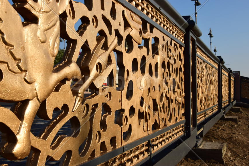 Золотисто - черные, кованные ограды 