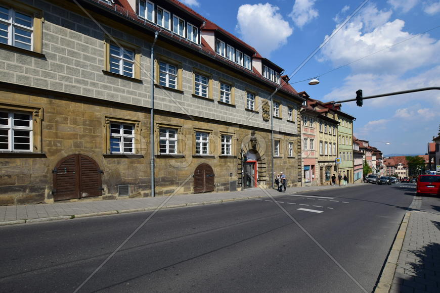 Германия - город Бамберг. Фасад здания 