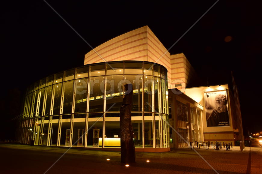 Германия - город Бамберг. Ночной город 