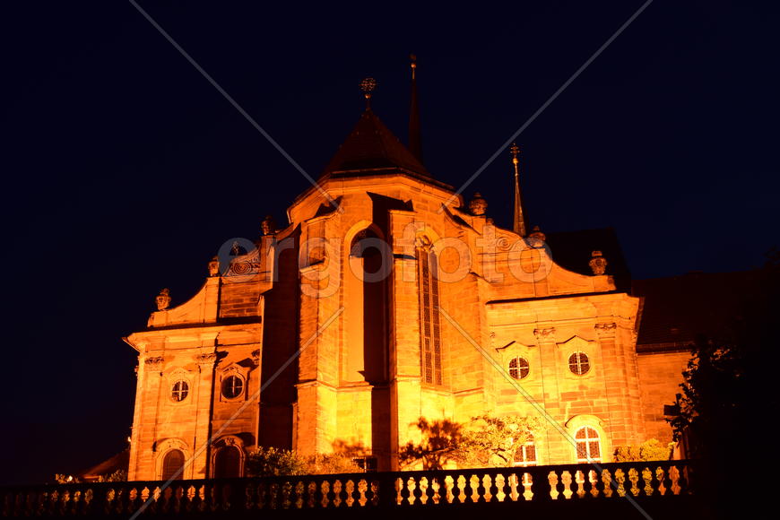 Германия - город Бамберг. Ночной город 