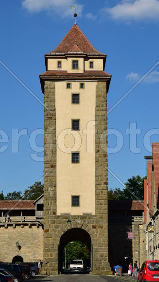 Исторический город Ротенбург в Баварии. 