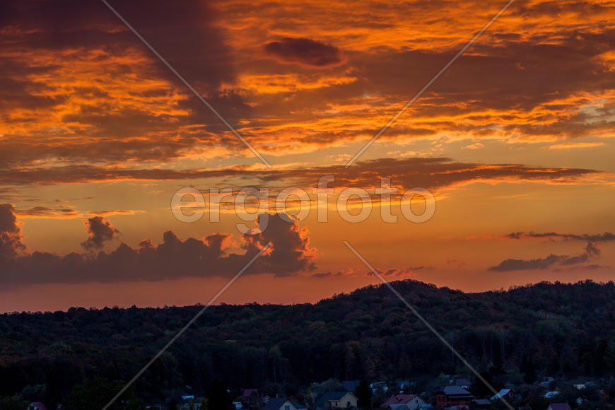 019  Небо над Арбековским лесом в Запрудном. Пенза. 26.09.2015