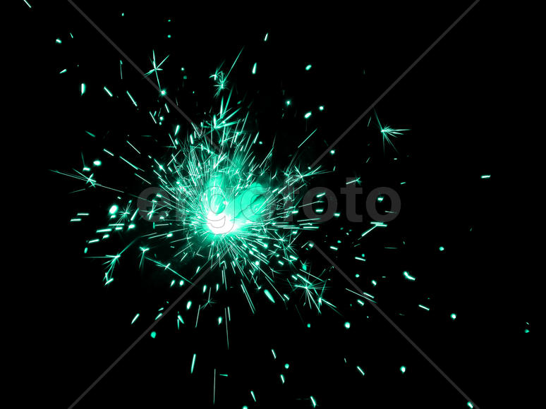 Яркие бенгальские огни крупным планом