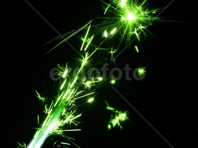 Sparklers against a black background