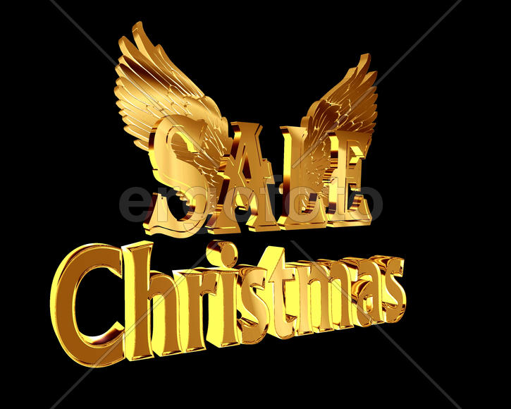 Золотой текст новогодняя распродажа на черном фоне