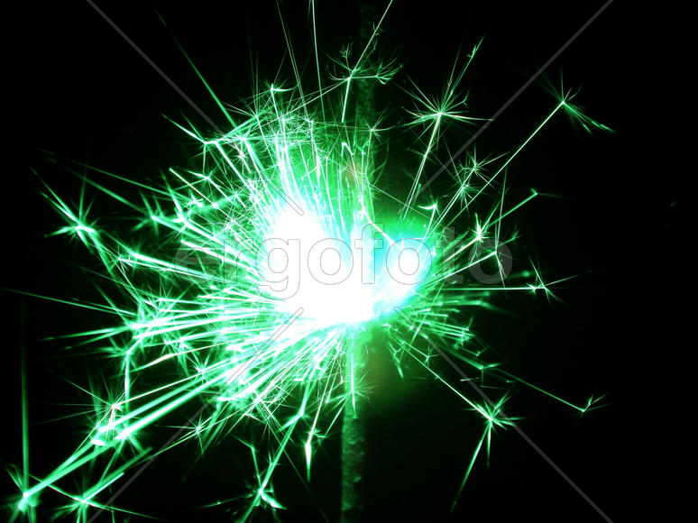 Sparklers against a black background