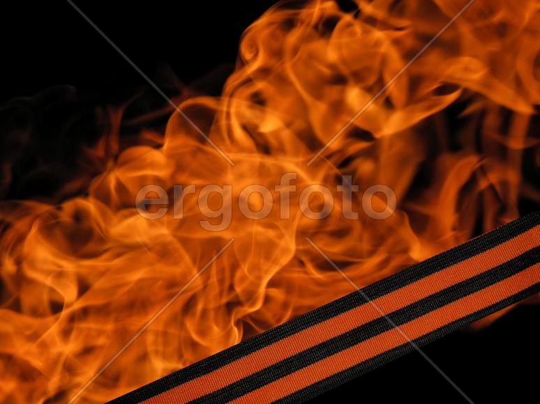 George Ribbon with flames of fire