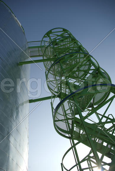 Oil storage in Siberia, in the far north