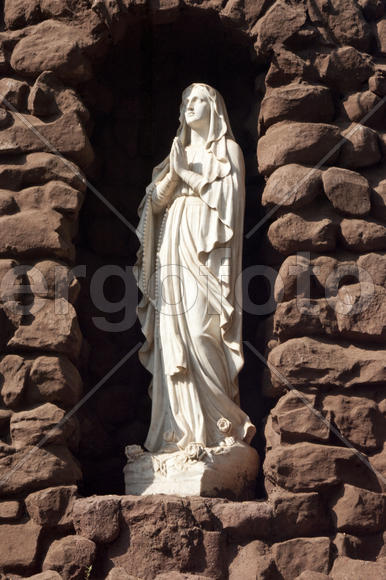 Statue of Virgin Mary in the south of Goa in India
