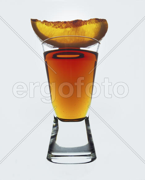 a glass of rum