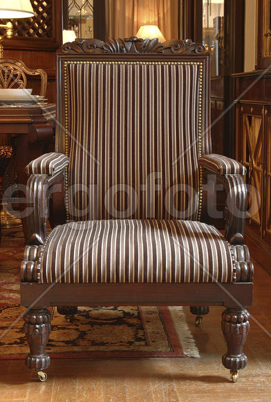 Striped armchair