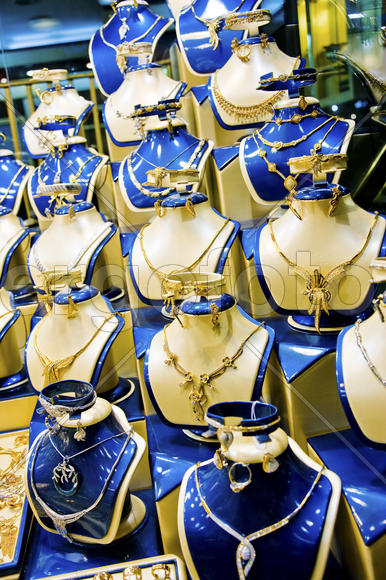 Necklace on mannequins