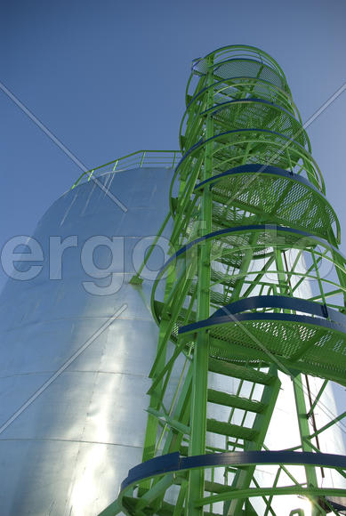 Oil storage in Siberia, in the far north