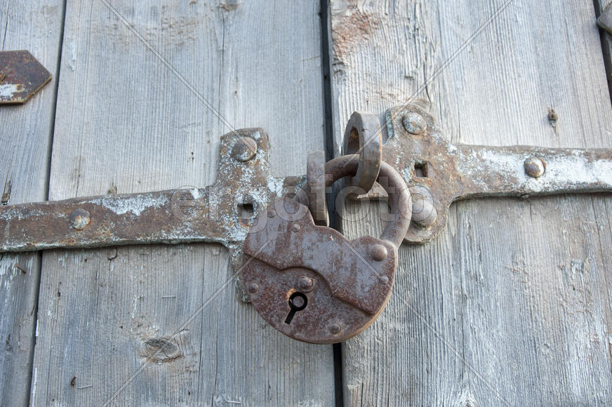 Padlock on the door