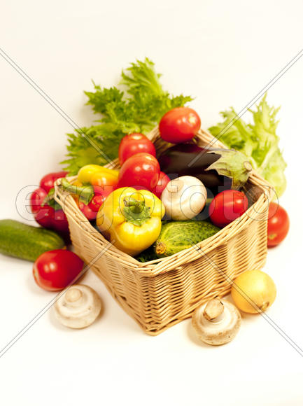 Basket with vegetables